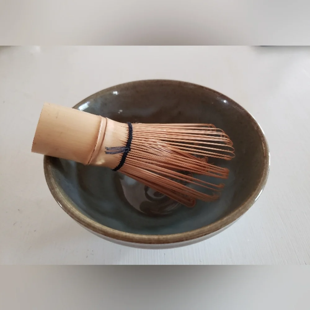 Matcha Tea Bowl With Bamboo Whisk, Not Used